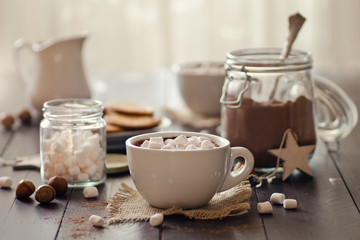 Hot chocolate with marshmallows