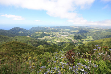 Das Innere von São Miguel, die größte Insel der Azoren von portugiesischen Atlantikinseln