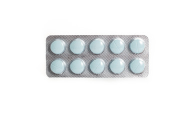 pack of pills isolated white background