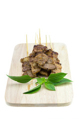 Grilled Meat  on wood background