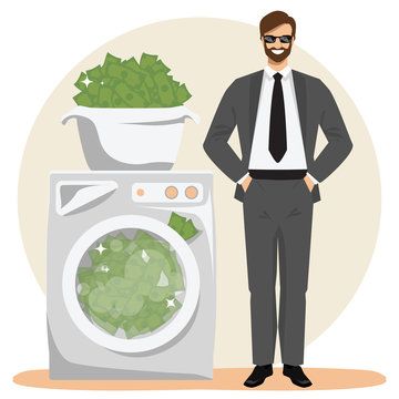 Money Laundering Concept Vector Illustration