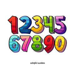 colorful pop-art style numbers