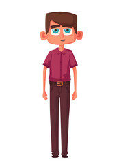 Cute kid. Cartoon vector illustration