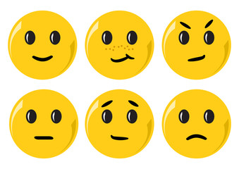 Smiley set. Vector illustration