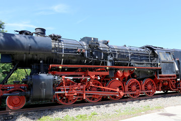 Fototapeta na wymiar Historische Dampflokomotive aus den 1940er Jahren