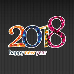 Fototapeta na wymiar Best Wishes - Happy New Year Greeting Card or Background, Creative Design Template - 2018