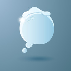 Christmas speech bubble label tag. Can be used with text, perfect for winter and christmas promotions or other seasonal concepts.