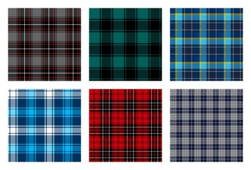 seamless checkered plaid pattern bundle 8. nice for background, wallpaper, and decorative purpose, fabrication and textile design such as flannel etc.