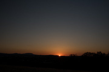 Sonnenuntergang am Berg 