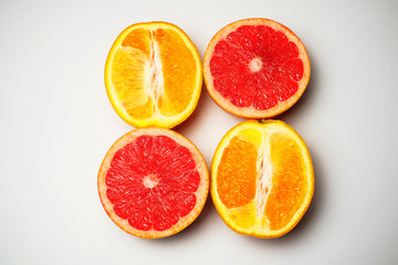 Obraz na płótnie Canvas citrus isolated grapefruit orange fruit fresh