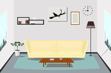 Interior living room design indoor