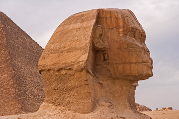 Pyramid of Cheops Giza, Sphinx, Sahara Desert