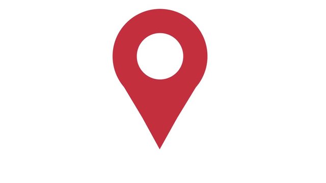 Map marker icon loop red