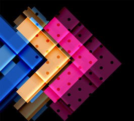 Color arrows on black background