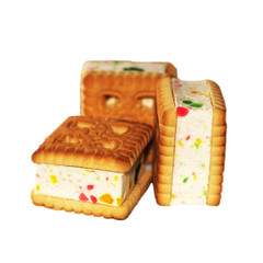 Sandwich cookies with jelly isolated on white background