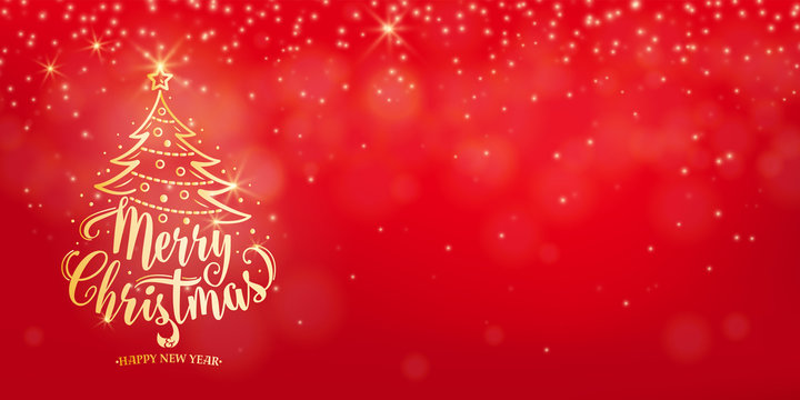 Christmas Background. Happy new year holiday lettering text.