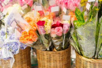 Mixed flower arrangement, Colorful mixed bouquet flowers