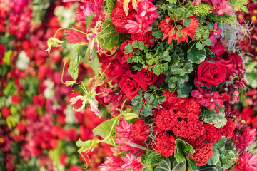 Mixed flower arrangement, Colorful mixed bouquet flowers