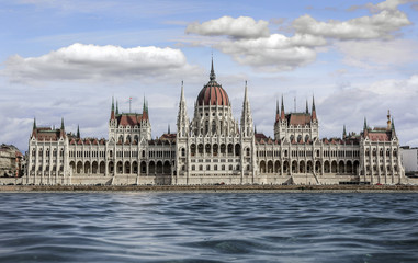 Fototapeta premium Hungarian Parliament in Budapest, Hungary.