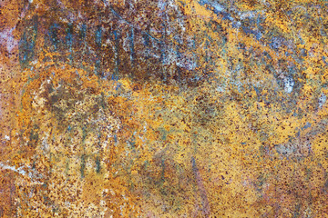 the texture of the rust
