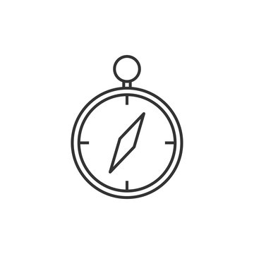 recommend clip art: Compass line icon