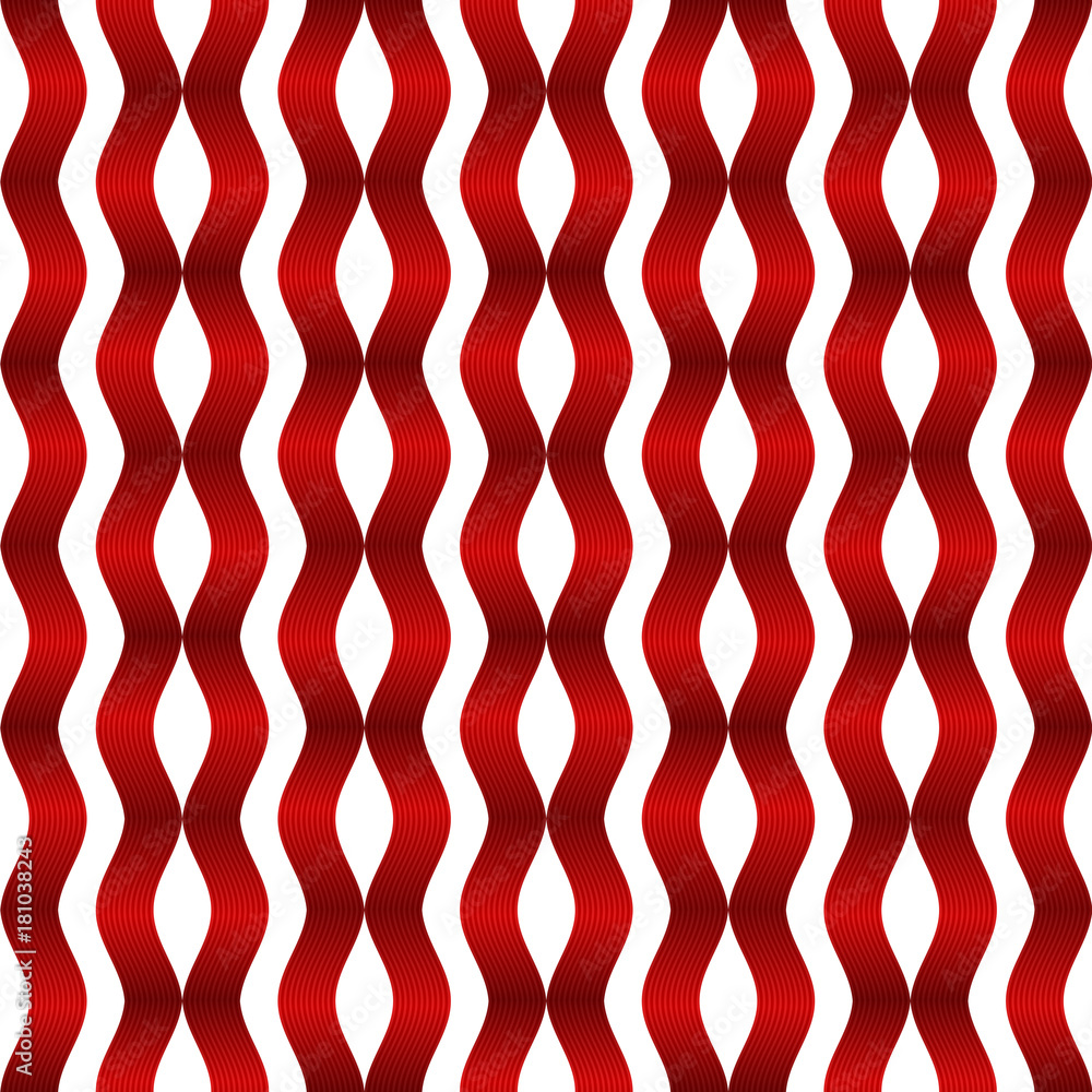 Poster seamless realistic colorful wave with shadow pattern. lines. vector illustration