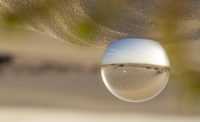 crystal ball photography - Dunes of Corralejo - obrazy, fototapety, plakaty