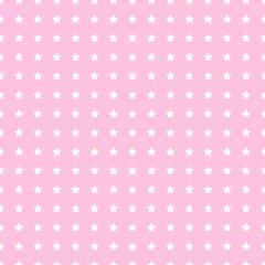 Stars on a pretty pink background retro seamless vector pattern for packaging, fabric, paper, background.