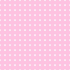 Stars on a pretty pink background retro seamless vector pattern for packaging, fabric, paper, background.