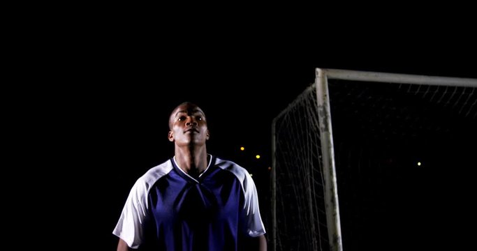 Soccer player playing soccer 