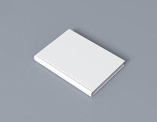 Hardcover book mock-up 3d rendering
