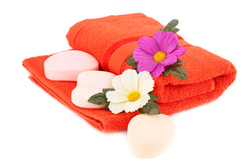 Towel and soaps