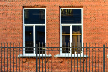 Two windows on the wall.