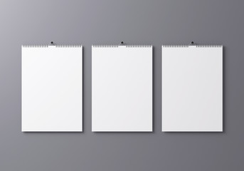 Calendar  mockup  3d rendering