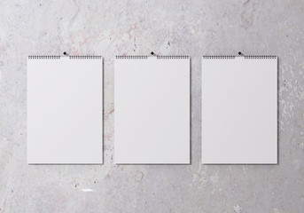 Calendar  mockup  3d rendering