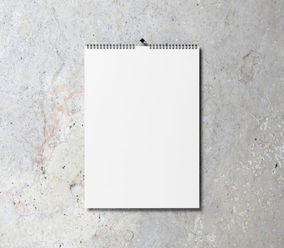 Calendar  mockup  3d rendering