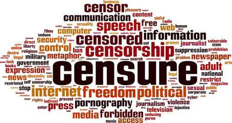Censure word cloud
