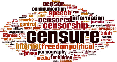 Obraz premium Censure word cloud