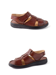 Group of shoes on isolated background, comfortable footwear.