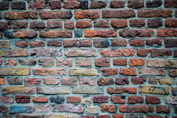  old red brick wall texture background