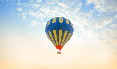 Flying balloon in the sky.