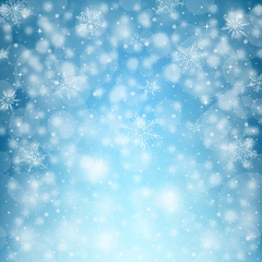Fototapeta premium Winter Snowfall Vector Background