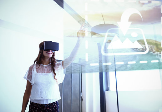 User Interacting with VR Mockup 
