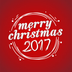 Merry Christmas text design. Vector logo, typography. Usable as banner, greeting card, gift package etc.