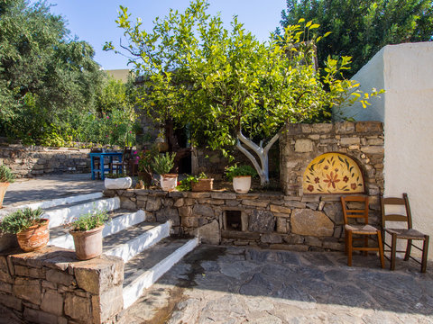 Arolithos, Cretan traditional village in Crete, Greece