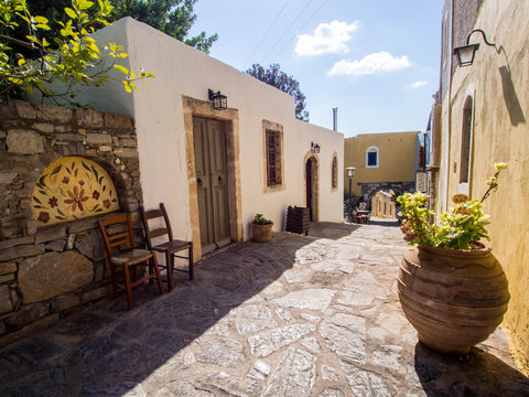 Arolithos, Cretan traditional village in Crete, Greece
