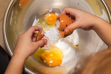 children prepare cookies