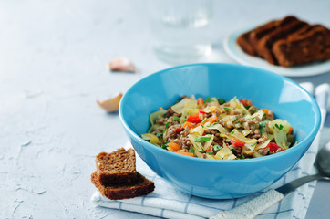 Cabbage minced beef ragu