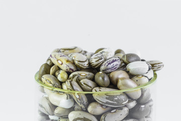 top of a glass full of dry beans