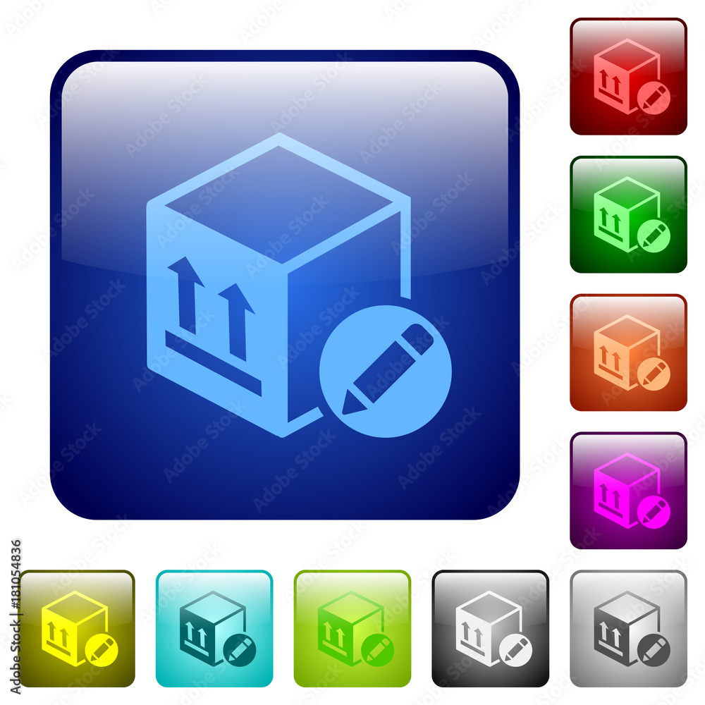 Aufkleber package edit color square buttons